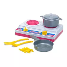 Primera Cocina Infantil Juguete Rondi Cocinita + Accesorios Color Rosa Y Blanco