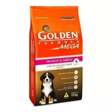 Alimento Golden Premium Especial Formula Mega Para Cão Filhote De Raça Grande Sabor Frango E Arroz Em Sacola De 15kg
