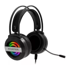 Auricular Gamer Panter Gh203 Microfono Luces Led Rgb