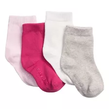 Gap Baby Girls 4-pack Crew Socks, New Off White, 2-3t Us