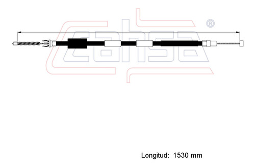 Cable Freno Trasero Izquierdo Para Honda Civic Hx 1.6l 1998 Foto 2