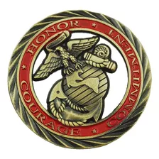 Moeda Comemorativa Us Marines Honra Coragem Comprometimento