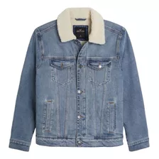 Campera De Jean Con Corderito Hollister By Abercrombie