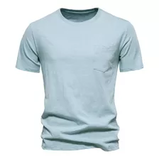 Camiseta Masculina De Algodão, Manga Curta, Camisa Casual, C