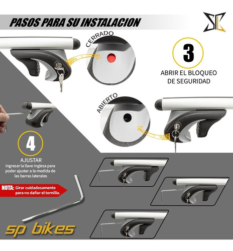 Barras Transversales Portaequipaje C/llave Mg Rx8 Foto 9