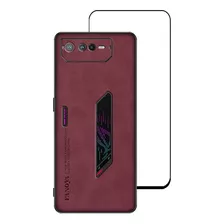 Funda Para Asus Rog Phone 6 Pro, Gamuza, Con Película De Cri