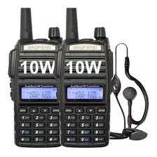 Kit 2 Handy Baofeng Uv82 10w Bibanda Radio Walkie Talkie Vhf Uhf + Auricular Manos Libres