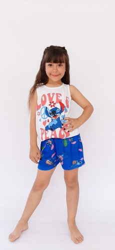 Pijama Conjunto Para Niñas Niños Short Remera Verano
