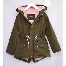 Parka Campera De Nena Con Corderito