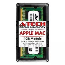 Ram A-tech 4gb 1066/1067mhz 8500mb/s Ddr3 Sdram Sodimm