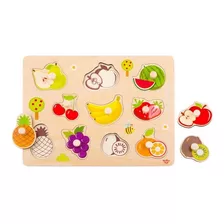 Puzzle Rompecabezas De Frutas Didáctico Madera Tooky Toy