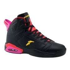 Tenis Basketbal De Caballero Goodyear 0801 Color Negro/neon