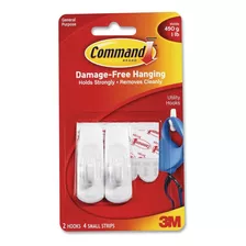 Command Strips 17002 Ganchos Pequeños Con Adhesivo Command