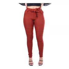 Calça Feminina Social Bengaline Chique Clochar Laço Skinny 