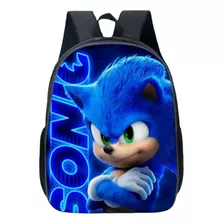 Mochila De Sonic Para Niños Colegio 