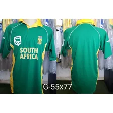 Camisa Cricket Hummel Anos 2000 Verde South África 