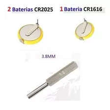 2 Baterias Cr2025 + 1 Bateria Cr1616 + Chave 3.8mm 