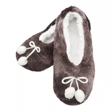 Pantufa Fechada Feminina Sapatilha Peludo Com Antiderrapante