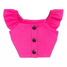 Blusa Cropped Infantil Mini Diva Modinha Fashionista Luxo