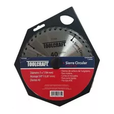 Disco Para Corte Madera 7.1/4' 40 Dientes Toolcraft U R U