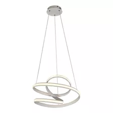 Pendente Luminária Flat Led 30w 3000k Alumíno Branco 45cm 110v/220v