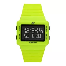 Reloj Caballero Skechers Larson Digital Color De La Correa Verde