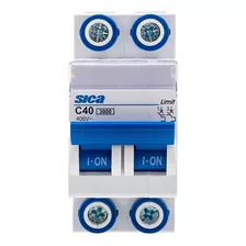 Llave Térmica Sica - Bipolar 40a - Capacidad 3000a - Iram Color Azul