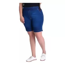 Bermuda Jeans Feminina Plus Size Com Lycra