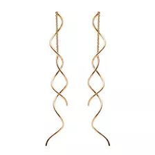 Aretes Espiral Violadores De Oro Laminado +estuche B2