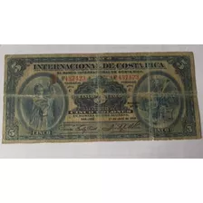 Billete Costa Rica Sabana 5 Colones Piñera