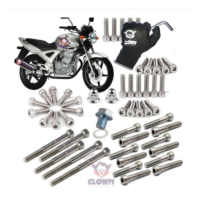 Clown Kit Parafusos Allen Inox Motor Cbx 250 Twister B1i