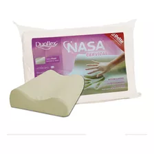 Almohada Duoflex Nasa Cervical Media Espuma Con Memoria Viscoelástica 53x36 Cm