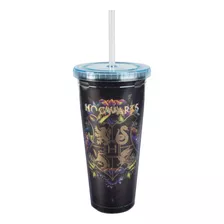 Harry Potter Hogwarts - Vaso De Viaje Con Pajilla, 22 Onzas.