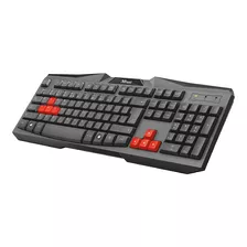 Teclado Trust Gaming Ziva Teclas Rojas Gamer Multimedia Pc Color Del Teclado Negro Idioma Español