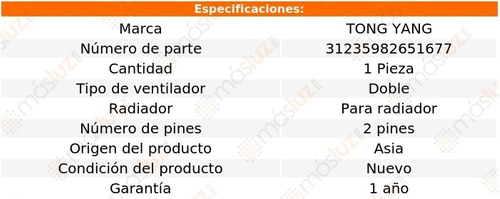 Motoventilador Doble Volvo S40 L5 2.5l 04/05 Tong Yang Foto 2