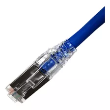 Patch Cord Ultra Delgado Cat6a Blindado S/ftp - Color Azul