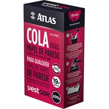 Cola Para Papel De Parede Rende 19m² Decoração Atlas 200g