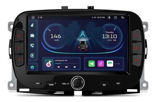 Android 11 Fiat 500 2009-2015 Carplay Gps Wifi Radio Touch Foto 2