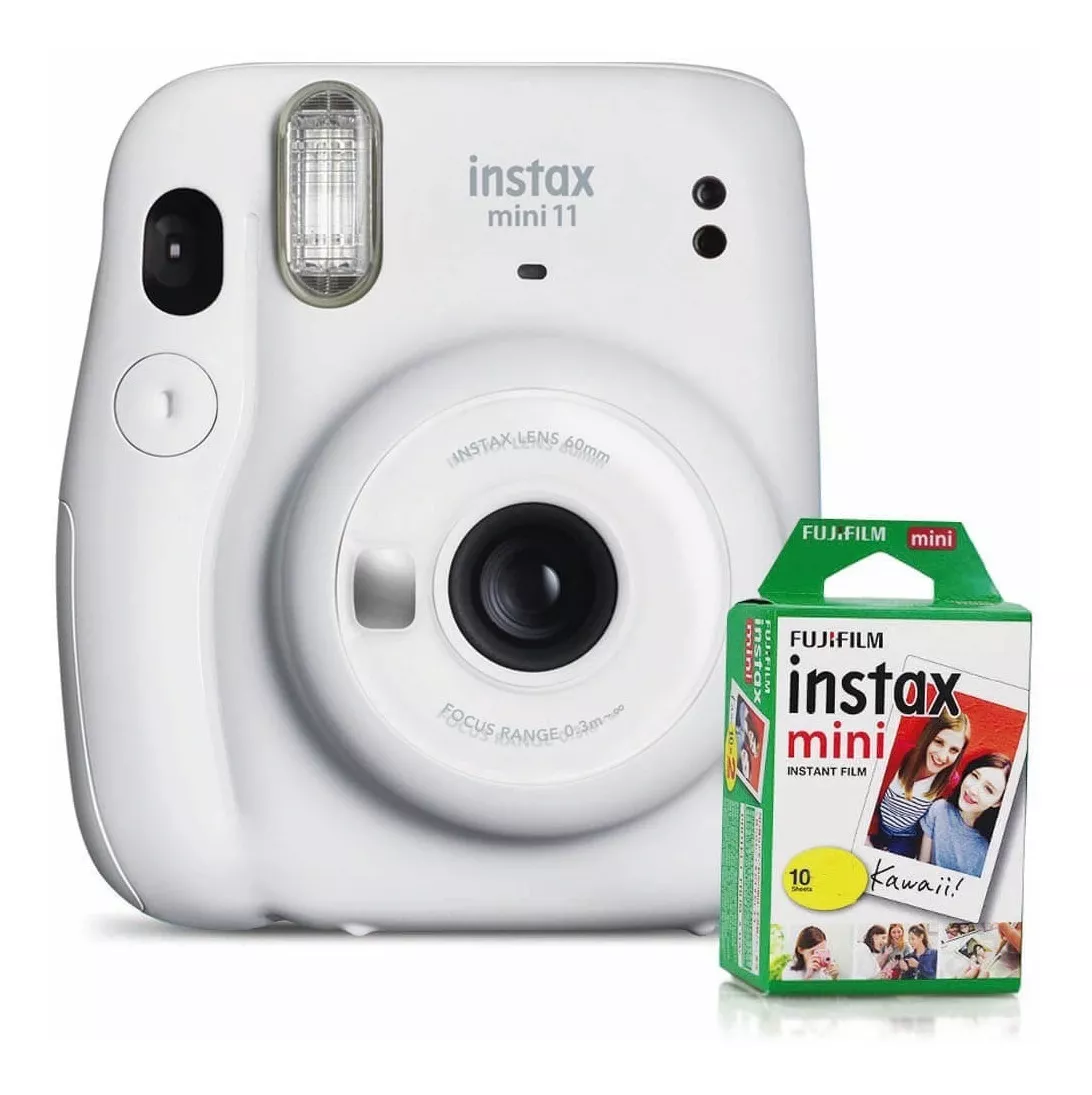 Câmera Instax Fujifilm - Mini 11 Branco + Filme 10 Poses