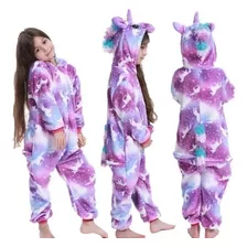 Unicórnio Pijama Macacão Kigurumi Infantil Festa Inverno