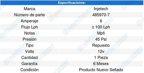 Repuesto Bomba Combustible 3000gt 6cil 3.0l 91-99 8231605 Foto 3