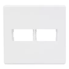 Placa 4x4 P/ 2 Módulos Branca - Linha Stella - Steck Cor Branco
