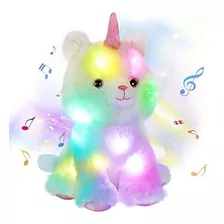 Peluche De Animales - Houwsbaby Led Musical Unicornio Gato C