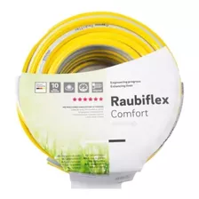 Manguera Riego 1'' Reforzada Rehau Raubiflex 1 X 25mts Color Amarillo Y Blanco