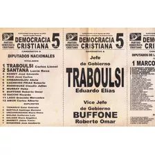 Boleta Electoral Democracia Cristiana - Traboulsi 2003