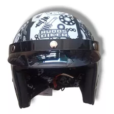 Casco Moto Dot 3/4 Rudo Biker Chopper