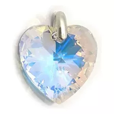 Dije Cristal Swarovski Corazon Aurora Boreal 28mm