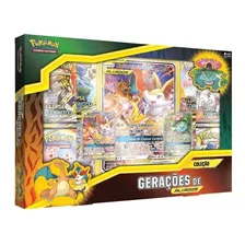 Box Pokémon Geração Aliados Charizard Braixen E Ven Snivy Gx