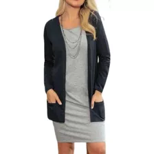 Blazer Casaco Plus Size Feminino Inverno Com Bolsos J4