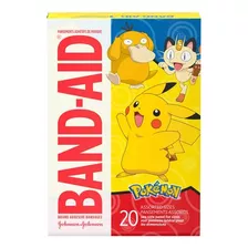 Bandagens Adesivas Band-aid, Pokémon, Tamanhos Variados 20un
